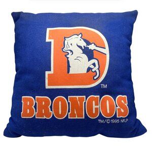 Vintage 1995 Denver Broncos Mini Pillow 10x10 Cushion Craft USA NFL